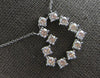 ESTATE 1.66CT DIAMOND 14KT WHITE GOLD 3D CLASSIC OPEN HEART FUN LOVE NECKLACE