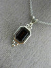 ESTATE .50CT AAA GARNET 14K WHITE GOLD SOLITAIRE OCTAGON FLOATING PENDANT #22982