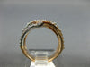 ESTATE WIDE 1.66CT DIAMOND 14KT 2 TONE GOLD 3D CRISS CROSS LOVE ANNIVERSARY RING
