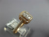 ESTATE .50CT DIAMOND 18KT ROSE GOLD ROUND & BAGUETTE CLUSTER HALO PROMISE RING