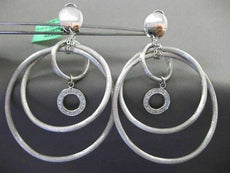 ESTATE EXTRA LARGE .26CT DIAMOND 18KT WHITE GOLD CIRCLE OF LIFE CLIP ON EARRINGS