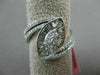 ESTATE LARGE .95CT ROUND BAGUETTE & MARQUISE DIAMOND 18KT WHITE GOLD 3D FUN RING