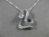 ESTATE .32CT DIAMOND & AAA SAPPHIRE 14K WHITE GOLD HAPPY SNAKE FLOATING PENDANT