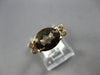 1.06CT DIAMOND & AAA SMOKY TOPAZ 14KT WHITE GOLD OVAL & ROUND FILIGREE FUN RING
