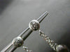 ESTATE LONG .12CT DIAMOND 14K WHITE & BLACK GOLD 3D HAMMER LOOK HANGING EARRINGS