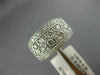 WIDE 1.50CT DIAMOND 14KT WHITE GOLD 3D MILGRAIN SEMI ETERNITY ANNIVERSARY RING