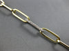 ESTATE 1.54CT DIAMOND 14KT 2 TONE GOLD 3D OVAL LINK BY THE YARD TENNIS BRACELET