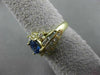 ESTATE 1.73CT DIAMOND & AAA OVAL SAPPHIRE 14KT YELLOW GOLD ENGAGEMENT RING #9788