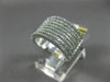 ESTATE WIDE .70CT DIAMOND 14KT WHITE GOLD 3D MULTI ROW WEDDING ANNIVERSARY RING