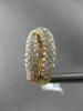 ESTATE WIDE 2.04CT DIAMOND 14K YELLOW & ROSE GOLD SEMI ETERNITY ANNIVERSARY RING