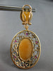 30.46CT MOCHA DIAMOND PINK SAPPHIRE & ORANGE AGATE 14K ROSE BLACK GOLD EARRINGS