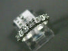 ESTATE .07CT DIAMOND 14K WHITE GOLD 3D CLASSIC 7 STONE ANNIVERSARY RING #21358