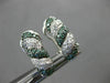 ESTATE WIDE 1.52CT WHITE & BLUE DIAMOND 18KT WHITE GOLD 3D ROPE CLIP ON EARRINGS