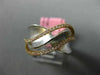 ESTATE WIDE .31CT PINK DIAMOND 18KT WHITE & ROSE GOLD MULTI ROW X LOVE FUN RING