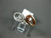 ESTATE .50CT ROUND DIAMOND 14KT WHITE & ROSE GOLD 3D CRISS CROSS LOVE FUN RING