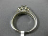 ESTATE 1.0CT DIAMOND 14K WHITE GOLD 3D PAST PRESENT FUTURE ENGAGEMENT RING 22133