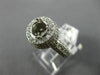 WIDE .80CT DIAMOND 14K WHITE GOLD DOUBLE HALO SEMI MOUNT ENGAGEMENT RING #1037