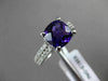 ESTATE 2.21CTW DIAMOND & AAA AMETHYST 14KT WHITE GOLD DOUBLE ROW ENGAGEMENT RING