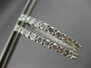 ESTATE LARGE 3.50CT DIAMOND 14K WHITE GOLD 3D CLASSIC DOUBLE SIDED HOOP EARRINGS