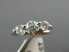 ESTATE .91CT DIAMOND 14KT WHITE GOLD 3D PAST PRESENT FUTURE TENSION RING #14161