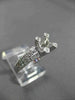 ESTATE WIDE .50CT DIAMOND 14K WHITE GOLD 3 ROW SEMI MOUNT ENGAGEMENT RING #14896