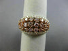 ESTATE LARGE 1.64CT WHITE & PINK DIAMOND 18KT WHITE & ROSE GOLD ANNIVERSARY RING
