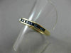 ESTATE .60CT AAA ASSCHER CUT SAPPHIRE 14KT YELLOW GOLD WEDDING RING BAND #20288