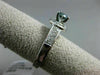 ESTATE 1.59CT WHITE & BLUE DIAMOND 14KT WHITE GOLD 3D SOLITAIRE ENGAGEMENT RING