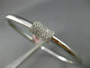 ESTATE .42CT DIAMOND 14K WHITE GOLD 3D SQUARE BOW DESIGN CLASSIC BANGLE BRACELET