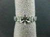 ANTIQUE .70CT DIAMOND 14KT WHITE GOLD BAGUETTE SEMI MOUNT ENGAGEMENT RING #22804