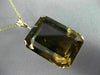 ESTATE MASSIVE 60CT AAA SMOKY TOPAZ 14KT ROSE GOLD 3D CLASSIC FLOATING PENDANT