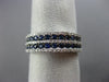 ESTATE 1CT DIAMOND & SAPPHIRE 14KT WHITE GOLD MULTI ROW WEDDING ANNIVERSARY RING