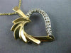 ESTATE .15CT DIAMOND 14KT WHITE & YELLOW GOLD CLASSIC OPEN HEART PENDANT #20162