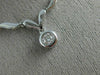 ANTIQUE .20CT DIAMOND 18K WHITE GOLD 3D CLASSIC SOLITAIRE SWIRL NECKLACE #19119