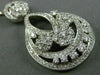 ANTIQUE LARGE 2.70CT DIAMOND 14KT WHITE GOLD MULTI FLOWER CLUSTER PENDANT #20199