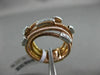 ESTATE .16CT DIAMOND 18KT WHITE & ROSE GOLD 3D MULTI ROW CRISS CROSS MESH RING