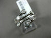ESTATE WIDE .30CT ROUND DIAMOND 14KT WHITE GOLD 3D 6 STONE MULTI ROW ETOILE RING