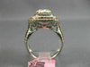 GIA LARGE 2.69CT MULTI COLOR DIAMOND 18KT WHITE & ROSE 3D SQUARE ENGAGEMENT RING