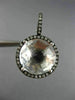 ESTATE MASSIVE 7.0CT CZ 14KT WHITE GOLD 3D ROUND HALO LEVERBACK HANGING EARRINGS