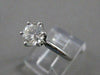 ESTATE 1 CARAT ROUND DIAMOND PLATINUM SOLITAIRE ENGAGEMENT RING H SI2 6MM #17177