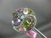ESTATE LARGE 5.0CT DIAMOND & MULTI GEM 14KT WHITE & ROSE GOLD 3D CLUSTER RING