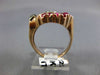 ANTIQUE WIDE 1.0CT OLD MINE DIAMOND & AAA RUBY 14K WHITE & ROSE GOLD RING #22261