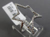 ESTATE LARGE .23CT DIAMOND 14KT WHITE GOLD 3D OPEN SHOOTING STARBURST LOVE RING