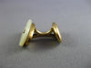 ANTIQUE AAA MOTHER OF PEARL 14K YELLOW GOLD CLASSIC HANDCRAFTED CUFF LINK #26424