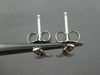 ESTATE .03CT DIAMOND 14KT WHITE GOLD LOVE KNOT INFINITY AWARENESS STUD EARRINGS