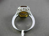 ESTATE LARGE 4.37CTW DIAMOND & EXTRA FACET CITRINE 14KT WHITE GOLD 3D HALO RING
