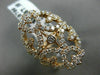 ESTATE LARGE 1.50CT DIAMOND 14KT ROSE GOLD 3D OPEN FILIGREE ETOILE COCKTAIL RING