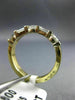 ESTATE .63CT ROUND & BAGUETTE DIAMOND 14K 2 TONE GOLD 3D ANNIVERSARY RING  #2121