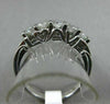 ESTATE .75CT DIAMOND 14K WHITE GOLD 3D FIVE STONE LOVE WEDDING ANNIVERSARY RING