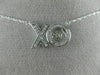 ESTATE .15CT DIAMOND 14K WHITE GOLD 3D DANCING DIAMOND XO FLOATING LOVE NECKLACE